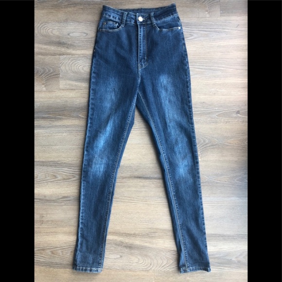 Fashion Nova Dark Wash High Waisted Skinny Jeans - Picture 3 of 7